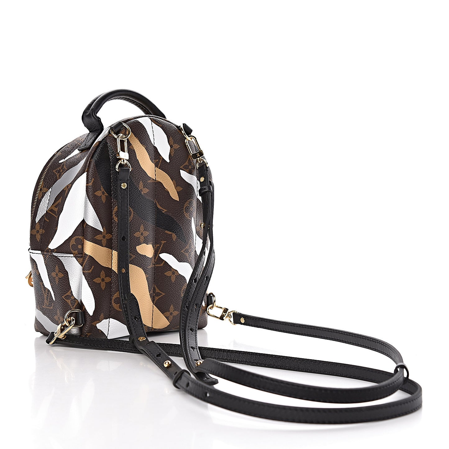 X LOL Monogram Palm Springs Backpack Mini Gold Silver