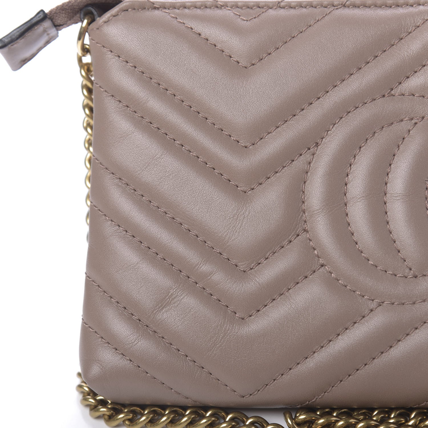Gucci Calfskin Matelasse Mini GG Marmont Chain Bag Porcelain Rose 10 of 15