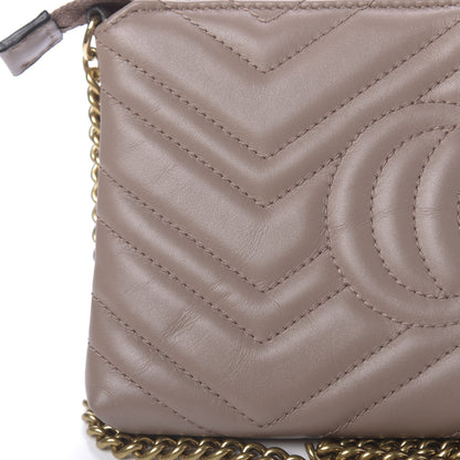 Gucci Calfskin Matelasse Mini GG Marmont Chain Bag Porcelain Rose 10 of 15