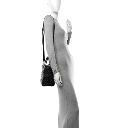 Christian Dior Lambskin Cannage Medium Lady Dior Black 2 of 10