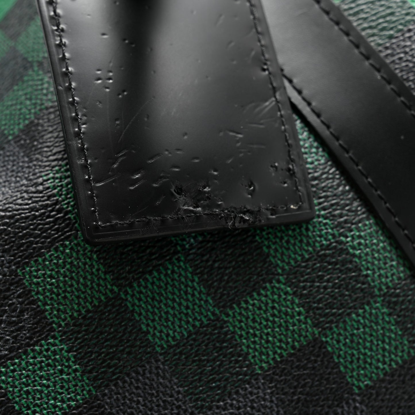Damier Graphite Pixel Keepall Bandouliere 50 Vert