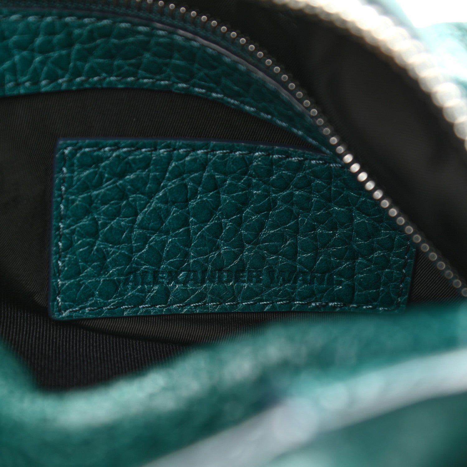 Alexander Wang Pebbled Lambskin Inside Out Rocco Dark Mosaic Rhodium Hardware 6 of 9