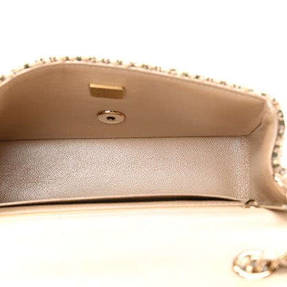 Chanel Tweed Quilted Mini Rectangular Flap Beige 5 of 11