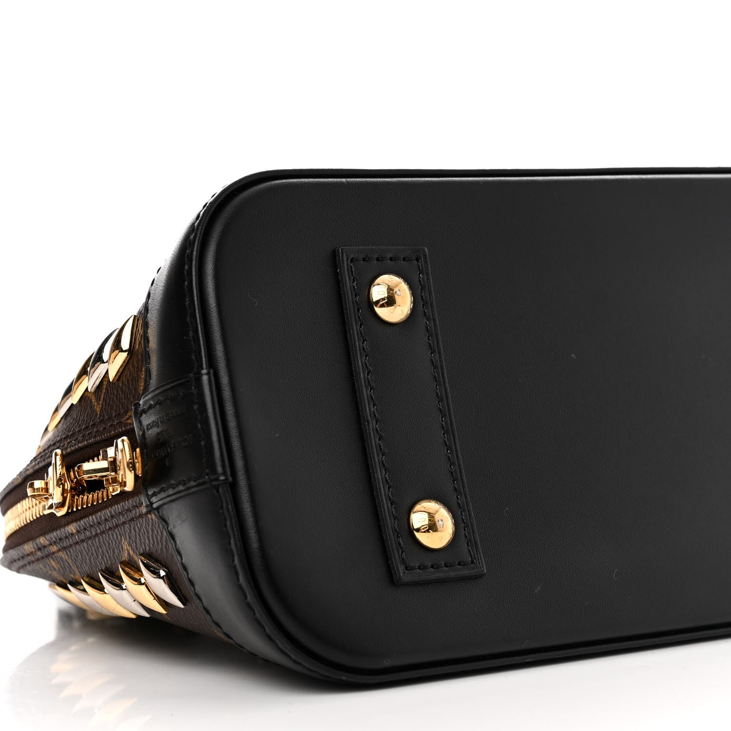 Louis Vuitton Monogram Macassar Studded Alma BB 9 of 15
