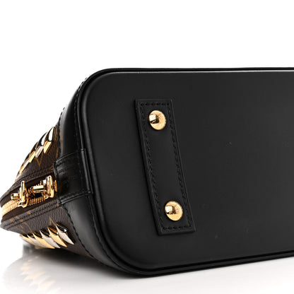 Louis Vuitton Monogram Macassar Studded Alma BB 9 of 15