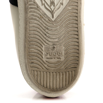 Gucci Calfskin Nappa Web LOVED Embroidered Womens Ace Sneakers 38 White Red Flame Notte 7 of 11