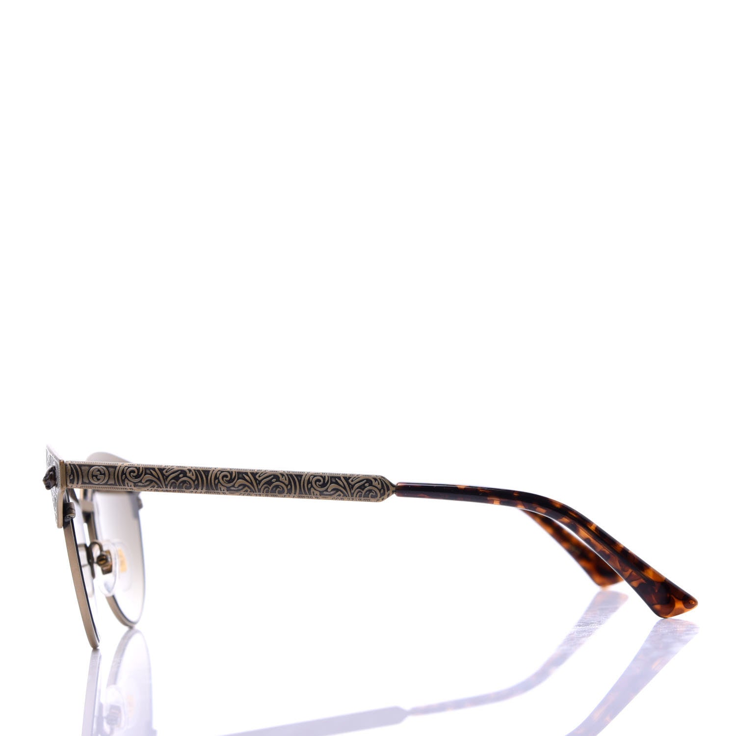Gucci Metal Tiger GG0220S Sunglasses Antique Gold 3 of 8