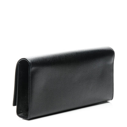 Saint Laurent Grain De Poudre Monogram Cassandre Clutch Black 3 of 6