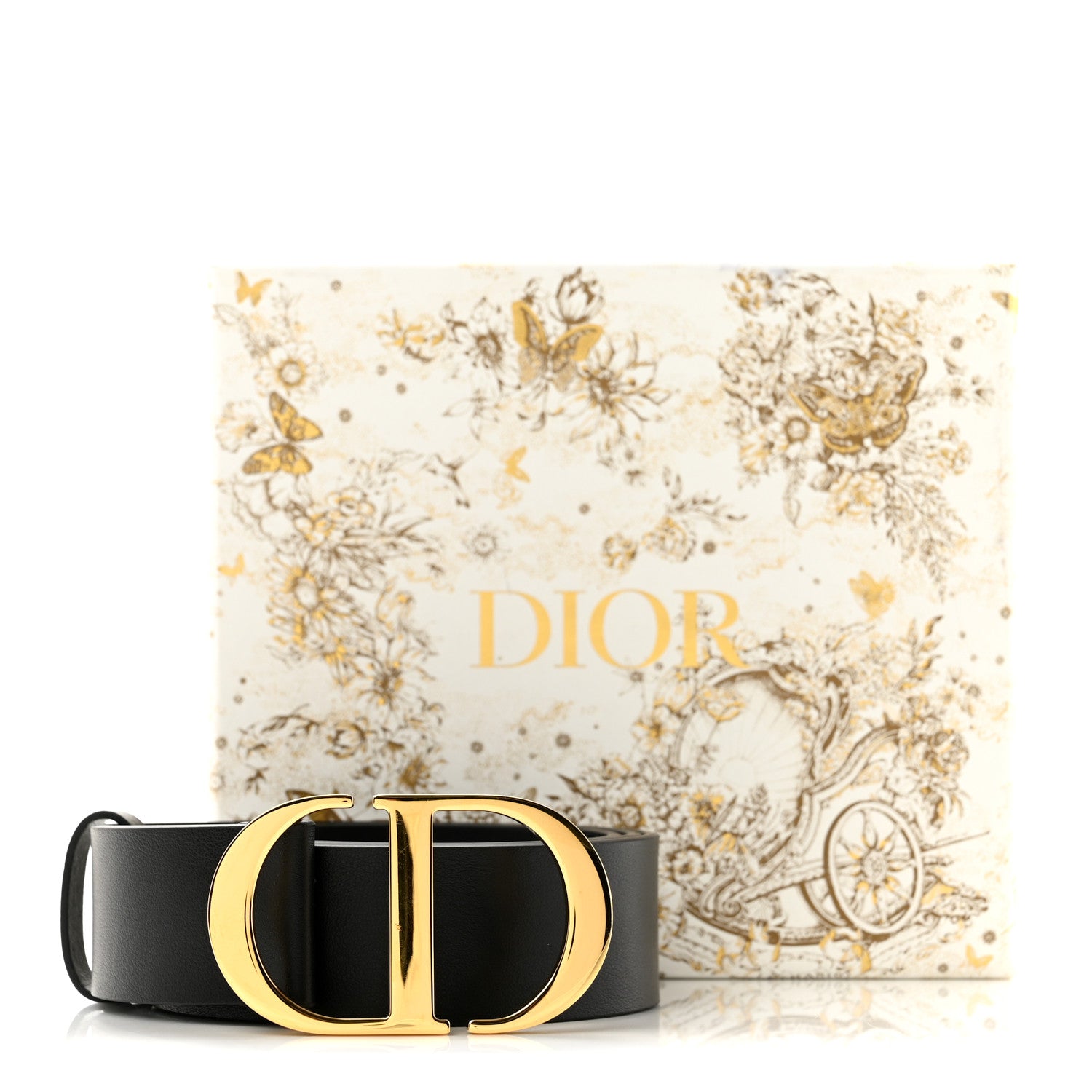 Christian Dior Calfskin CD Belt 85 34 Black 7 of 7
