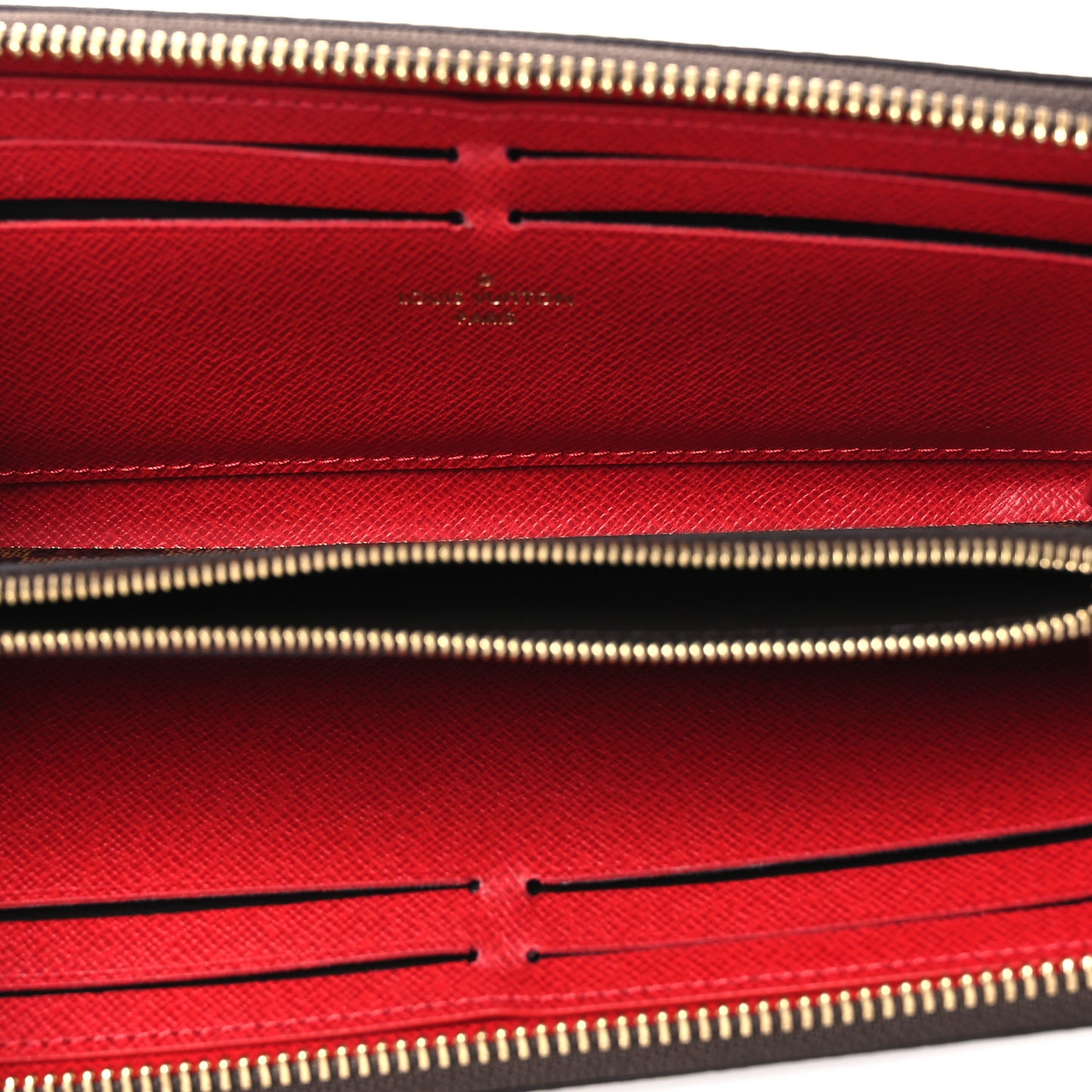 Damier Ebene Clemence Wallet Cherry