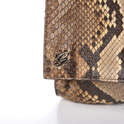 Gucci Python Large Flap Clutch Brown 8 of 8