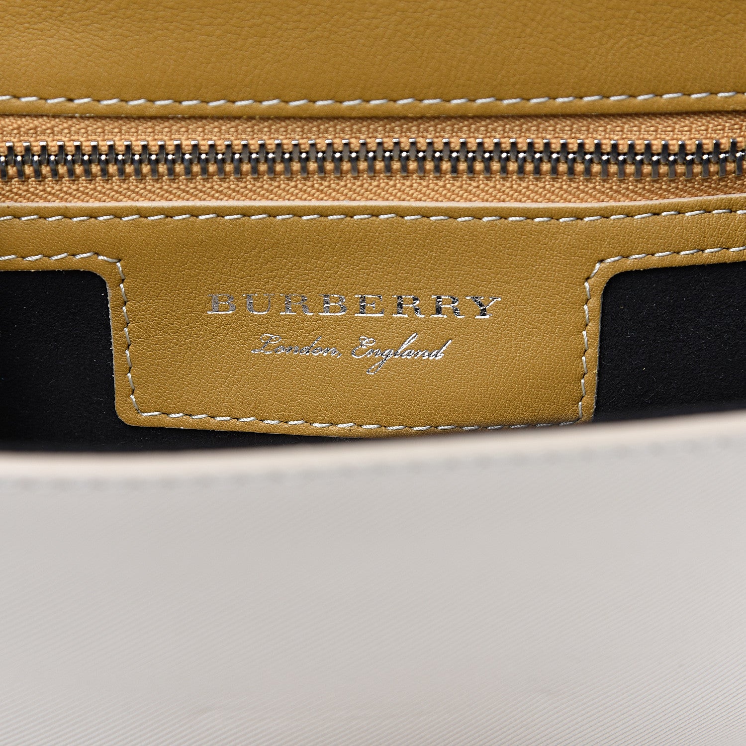 Burberry Trench Calfskin Small DK88 Top Handle Bag Limestone Ochre Yellow 4 of 11