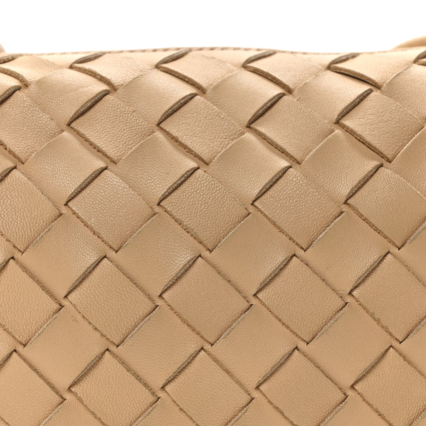 Nappa Intrecciato Mini Loop Camera Bag Almond