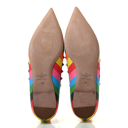 Valentino Garavani Nappa 1973 Rockstud Ballerina Flats 39 Multicolor 5 of 8
