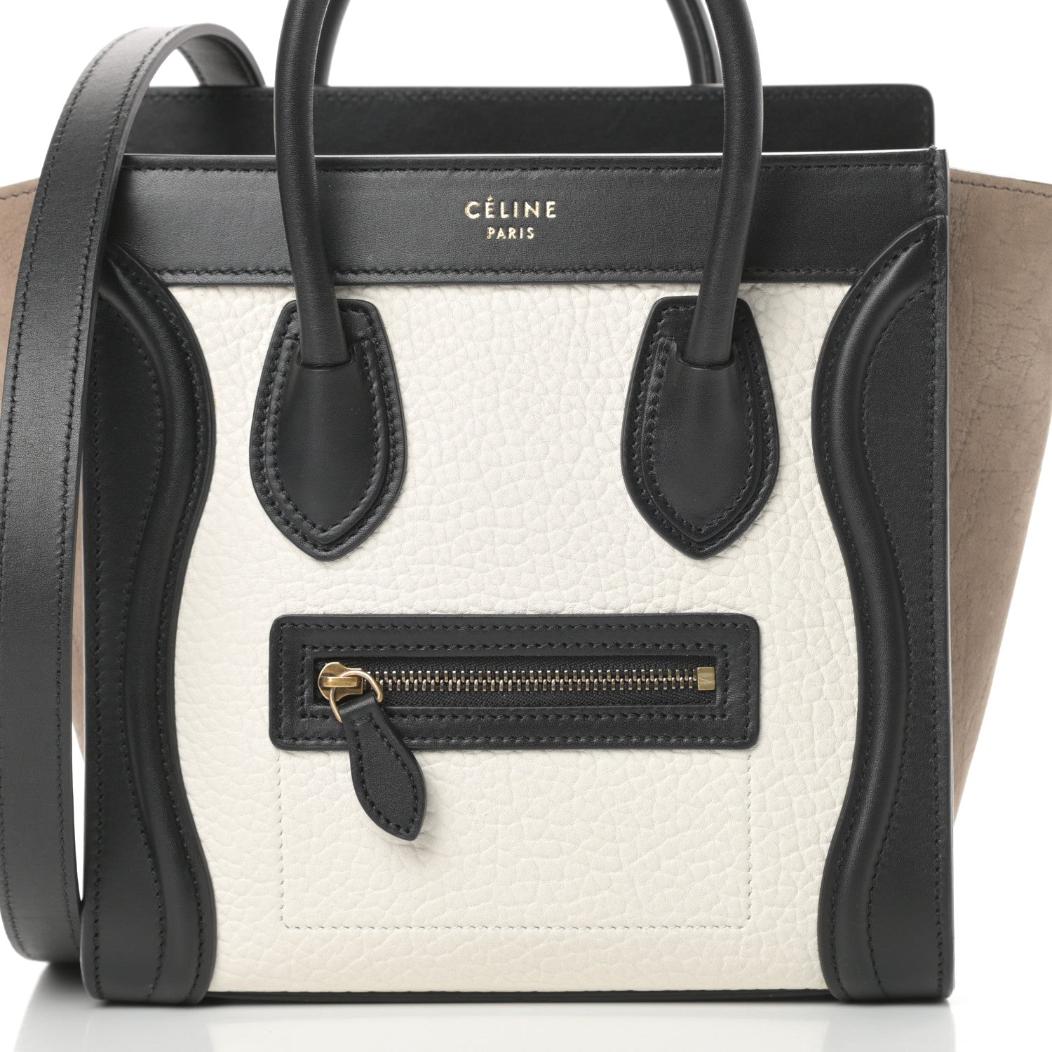 Celine Bullhide Calfskin Nano Tri-Color Luggage White 8 of 13