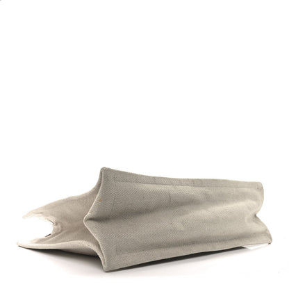 Saint Laurent Cotton Linen Rive Gauche Tote Light Shell 4 of 12