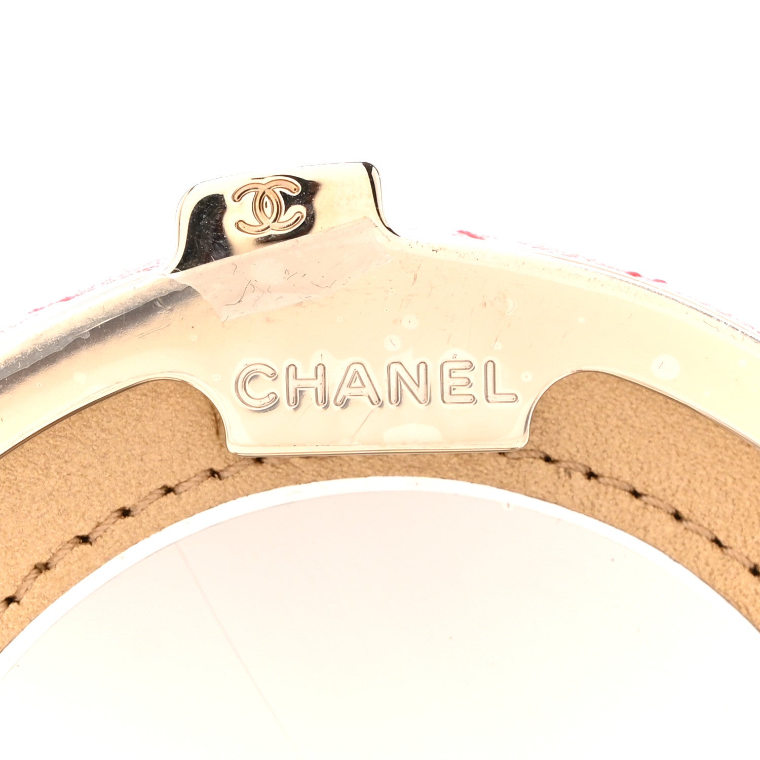 Chanel Lambskin Enamel Quilted Round Poker Chip Clutch With Chain Red White 6 of 12
