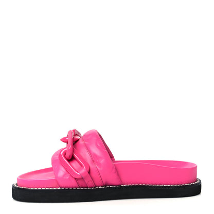 Louis Vuitton Calfskin Embossed Monogram Sunset Flat Comfort Mule 36.5 Rose Pop 1 of 10