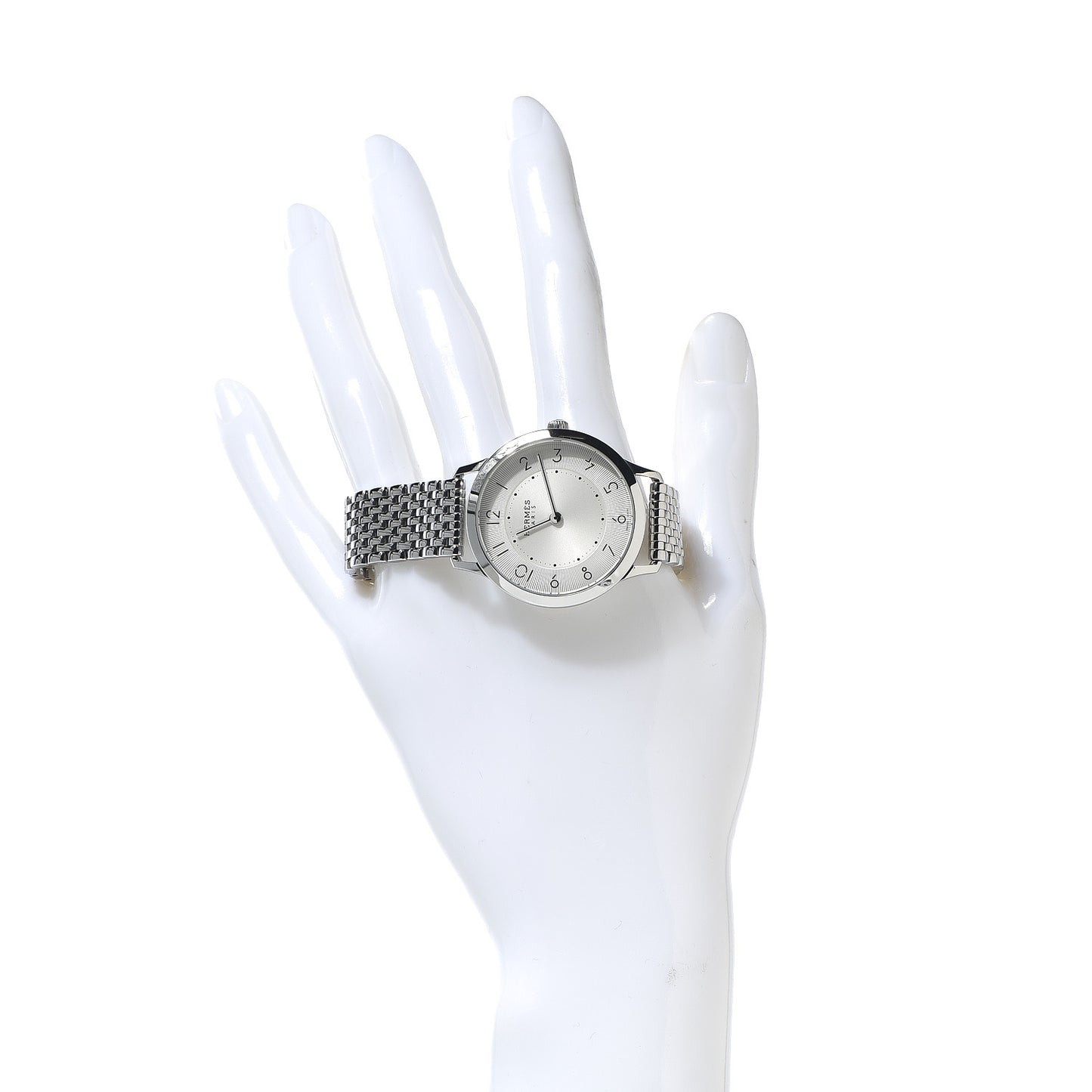 Stainless Steel 32mm Slim d'Hermes Quartz Watch Silver