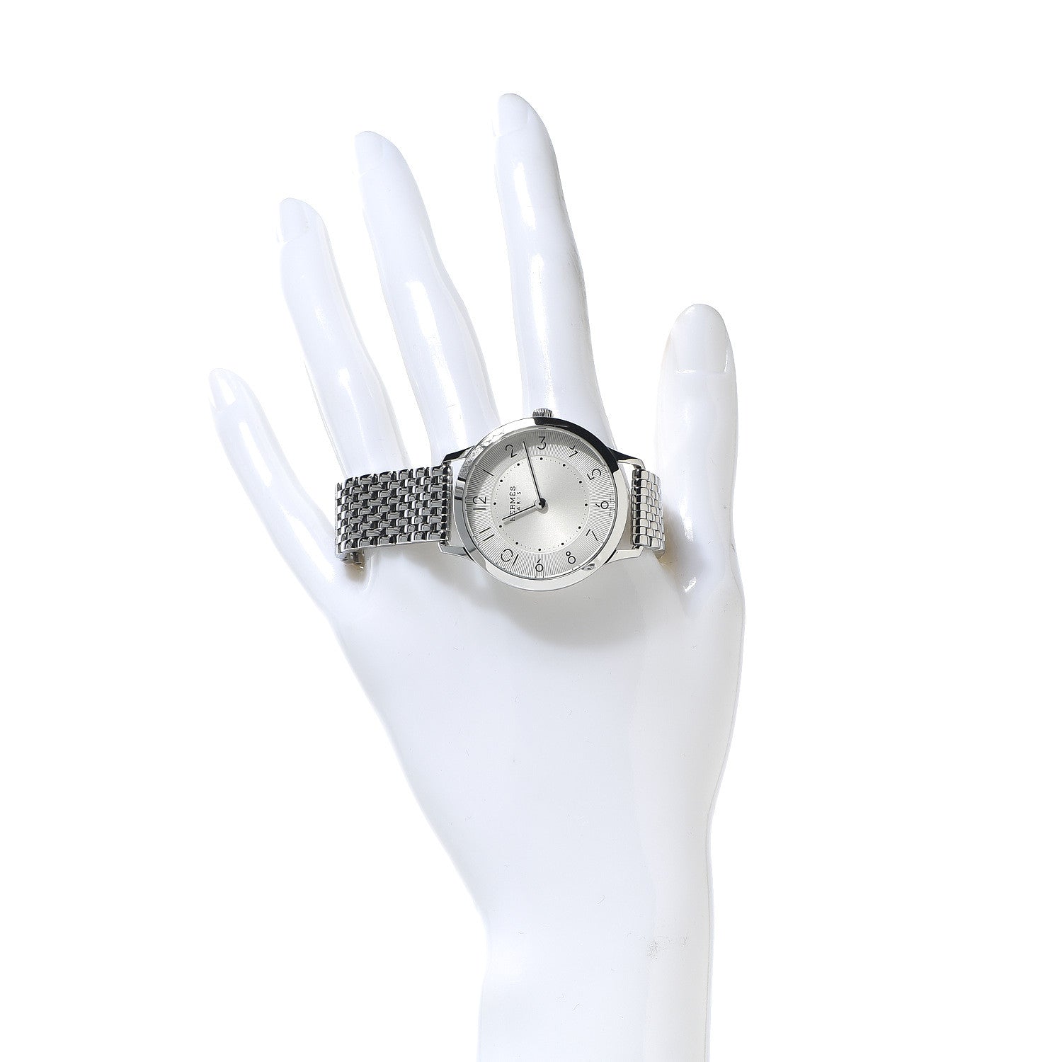 Hermes Stainless Steel 32mm Slim d'Hermes Quartz Watch Silver 2 of 6