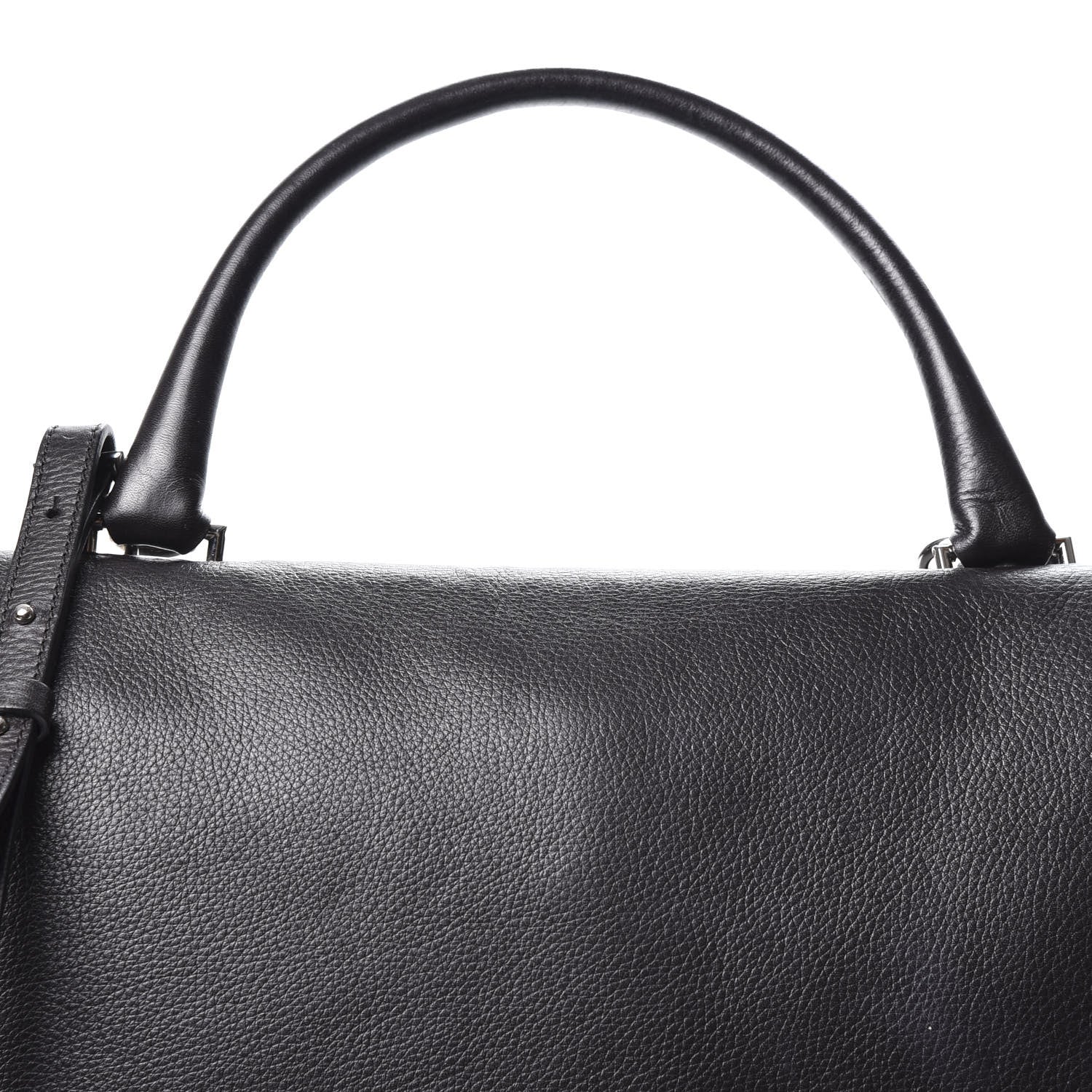 Givenchy Grained Calfskin Medium Shark Lock Satchel Black 14 of 14
