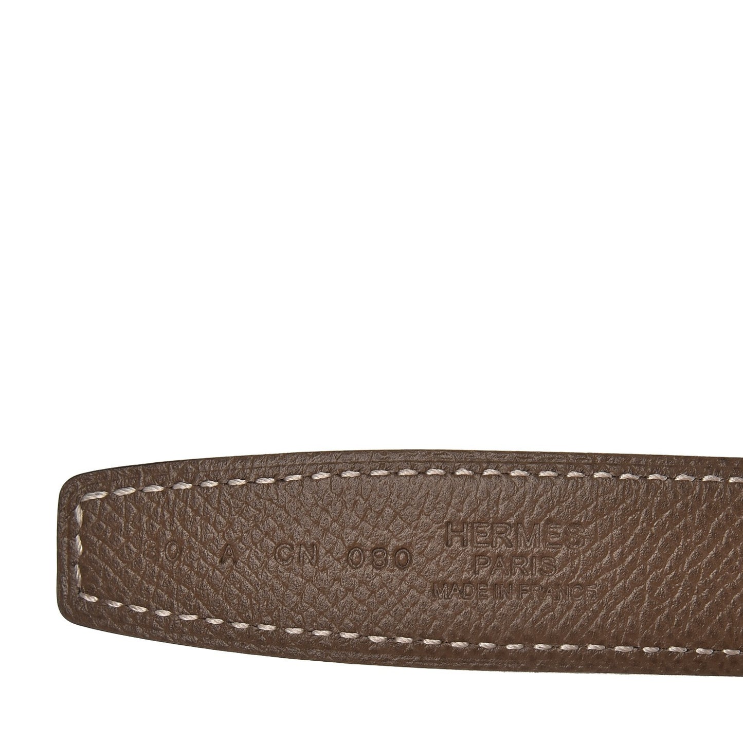 Epsom Swift Lizard 24mm Mini Constance H Belt 80 Etoupe Black Ombre