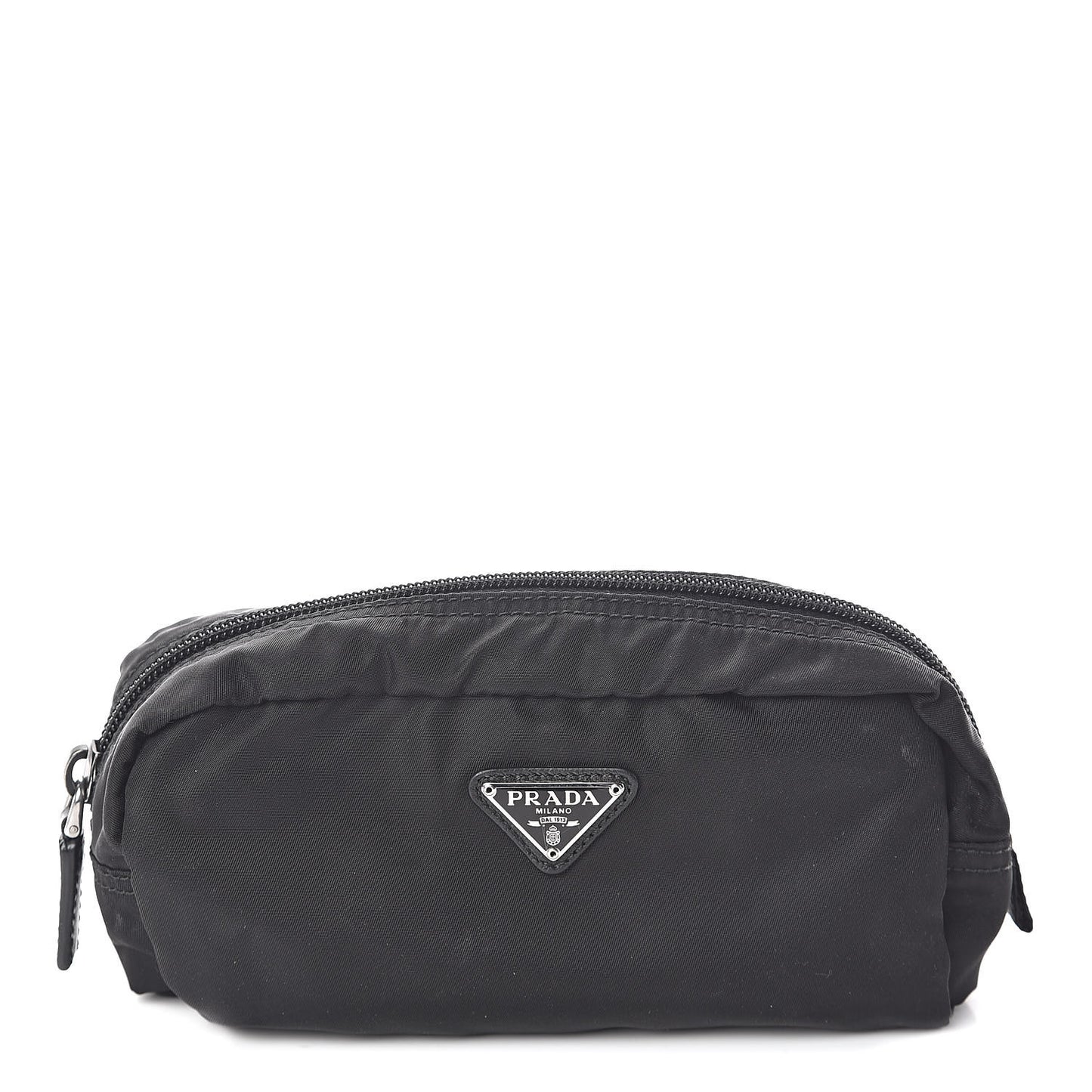 Nylon Tessuto Cosmetic Pouch Black