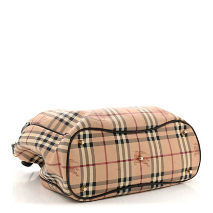 Burberry Haymarket Check Medium Walden Belted Hobo  Chocolate 4 of 12