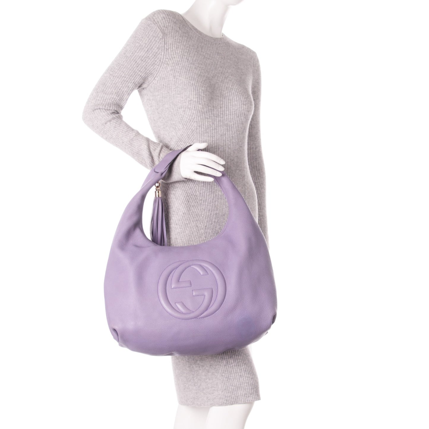 Pebbled Calfskin Soho Hobo Lilac