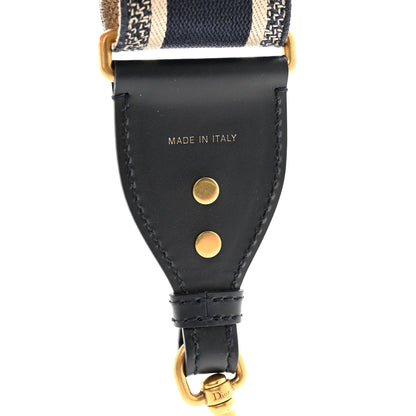 Christian Dior Canvas Embroidered Shoulder Strap Blue 3 of 3