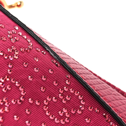 Gucci Canvas Lizard Crystal GG Monogram Mini Jackie 1961 Red 11 of 12