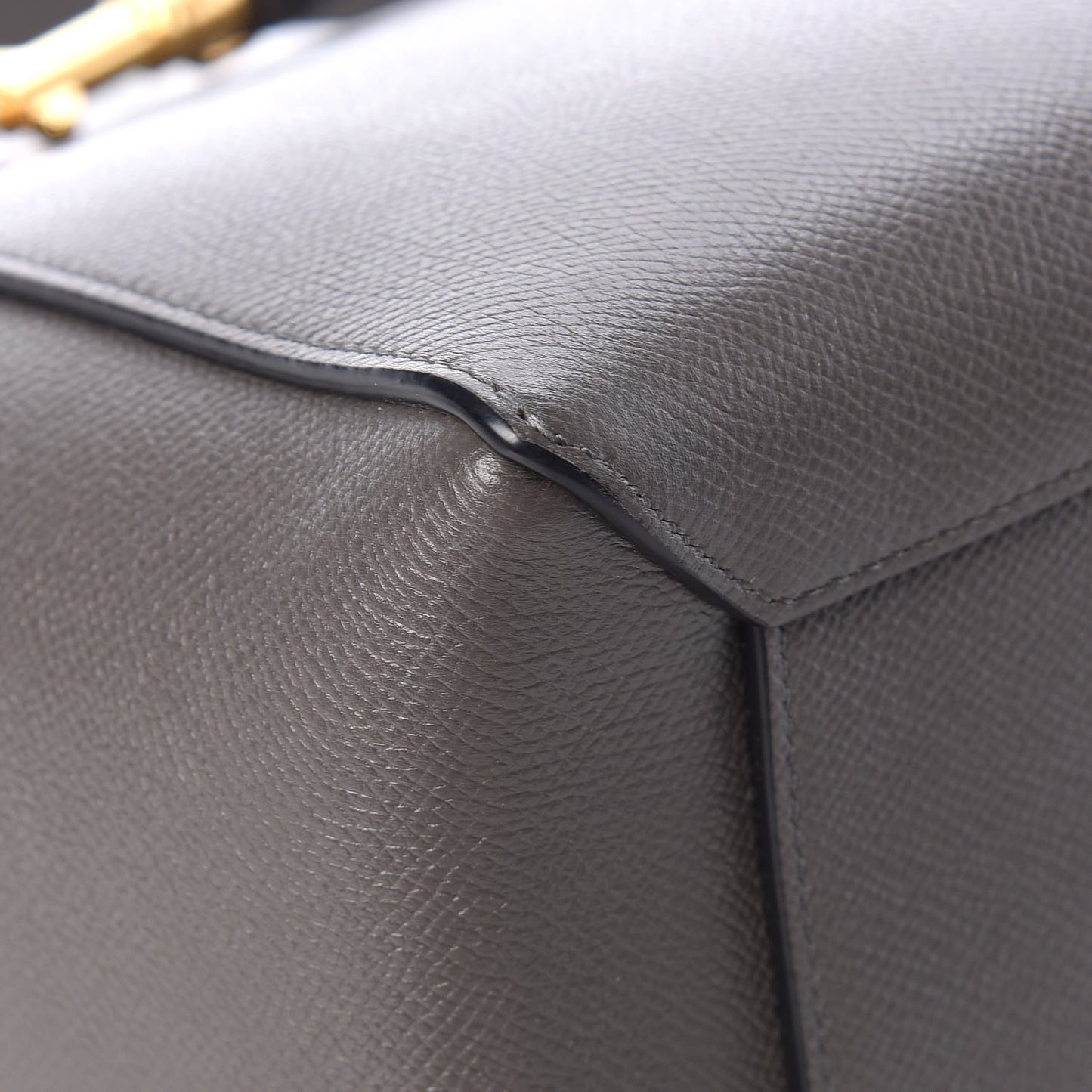 Baby Grained Calfskin Micro Belt Bag Grey