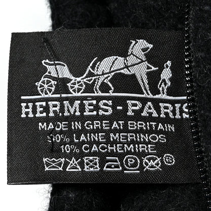 Hermes Wool Cashmere Avalon III Pillow PM Ecru Black 3 of 3