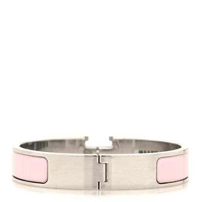 Hermes Enamel Narrow Clic Clac H Bracelet PM Rose Dragee 3 of 5