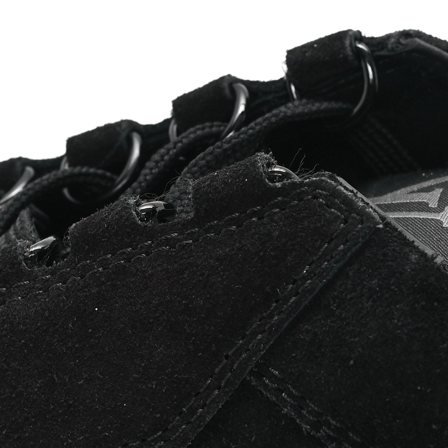 Suede Mens LV Trainer Sneakers 10 Black