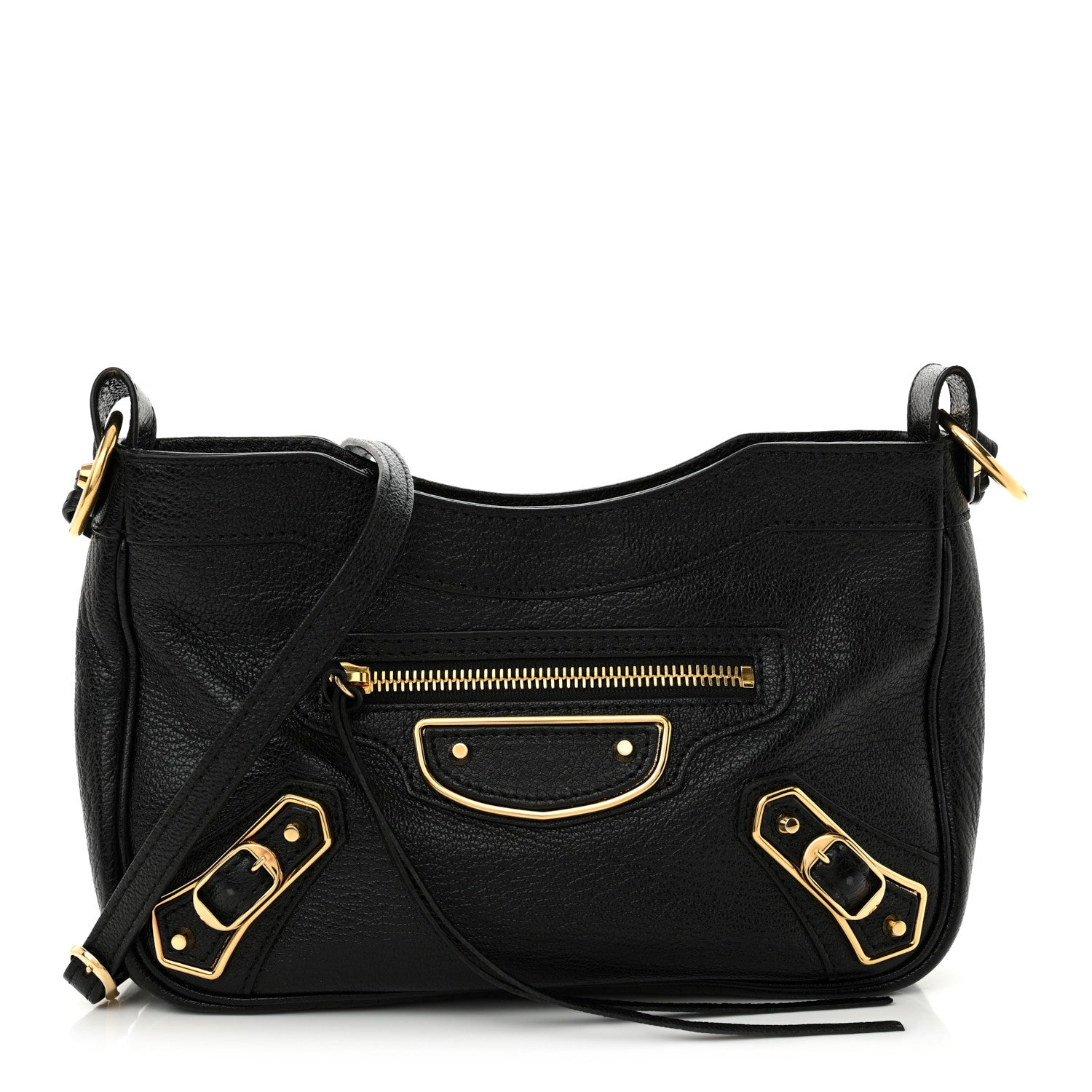 Balenciaga Chevre Gold Metallic Edge Hardware Hip Black 1 of 12