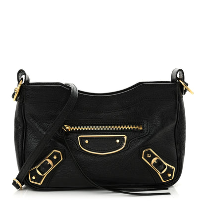 Balenciaga Chevre Gold Metallic Edge Hardware Hip Black 1 of 12