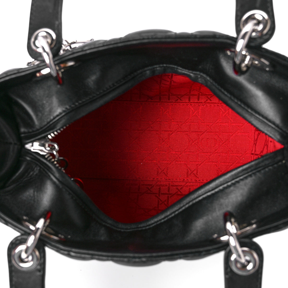 Christian Dior Lambskin Cannage Medium Lady Dior Black 5 of 11