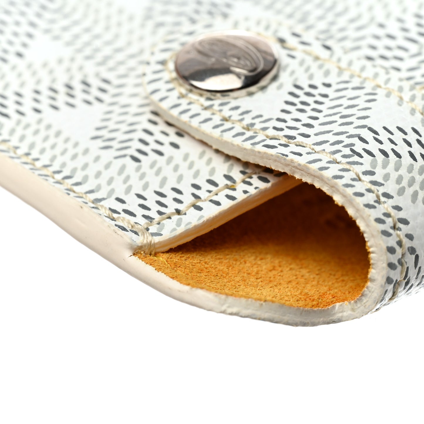 Goyardine Montmartre Glasses Case White
