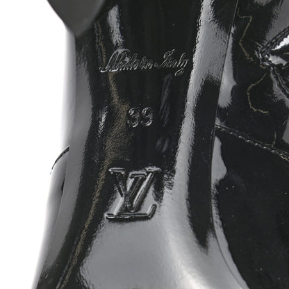 Louis Vuitton Patent Silhouette Ankle Boots 39 Black 6 of 8