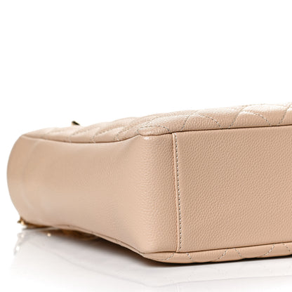 Chanel Caviar Quilted Petit Shopping Tote PST Beige 9 of 10