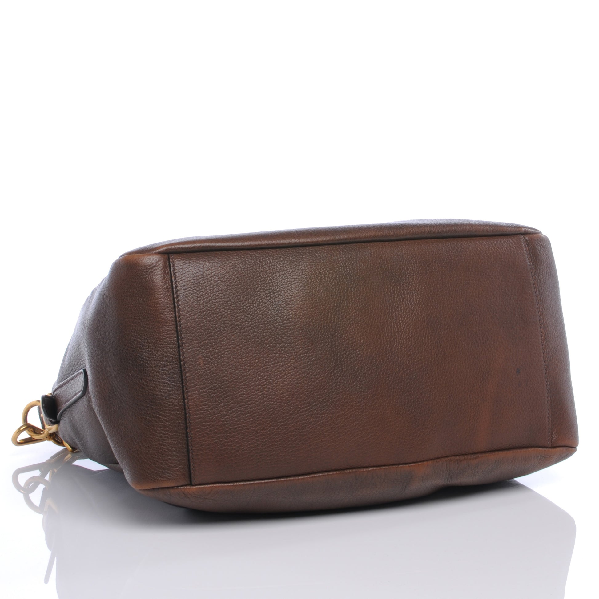 Prada Vitello Daino Bauletto Brown 5 of 9