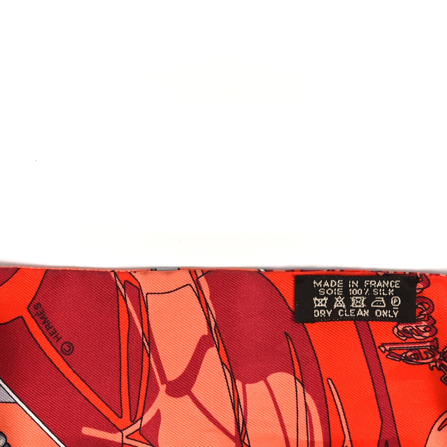 Silk Caleche Mors Et Bouteilles Twilly Vermilion Corail Bleu