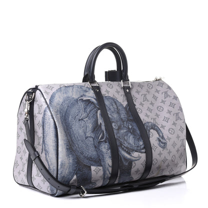 Louis Vuitton Savane Monogram Elephant Chapman Keepall Bandouliere 45 Dune 2 of 4