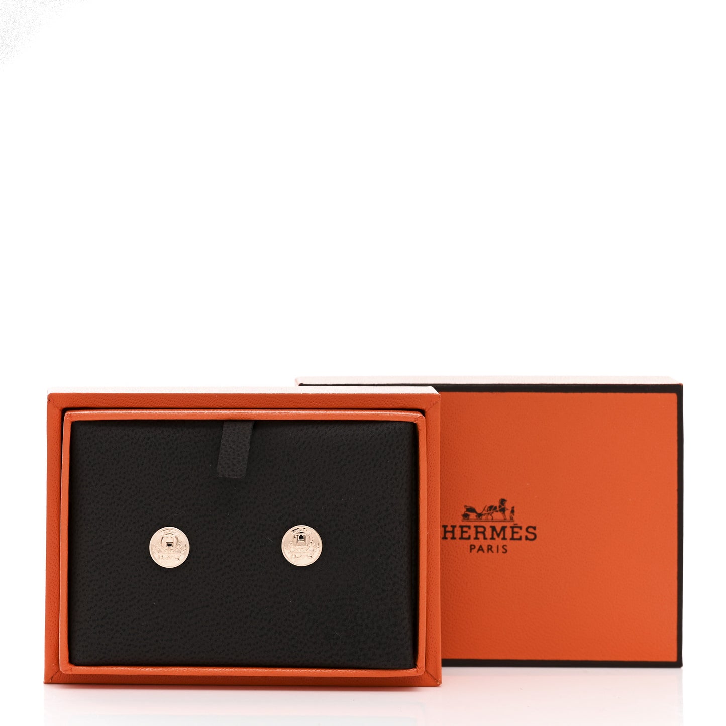 18K Rose Gold TPM Ex-Libris Stud Earrings