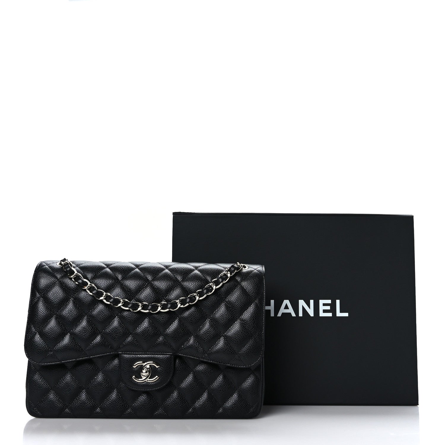 Chanel Caviar Quilted Jumbo Double Flap Black 10 of 10