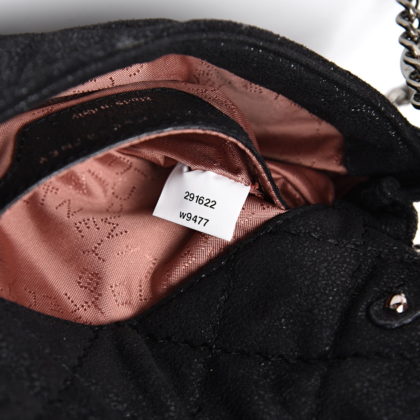 Shaggy Deer Quilted Falabella Crossbody Bag Black
