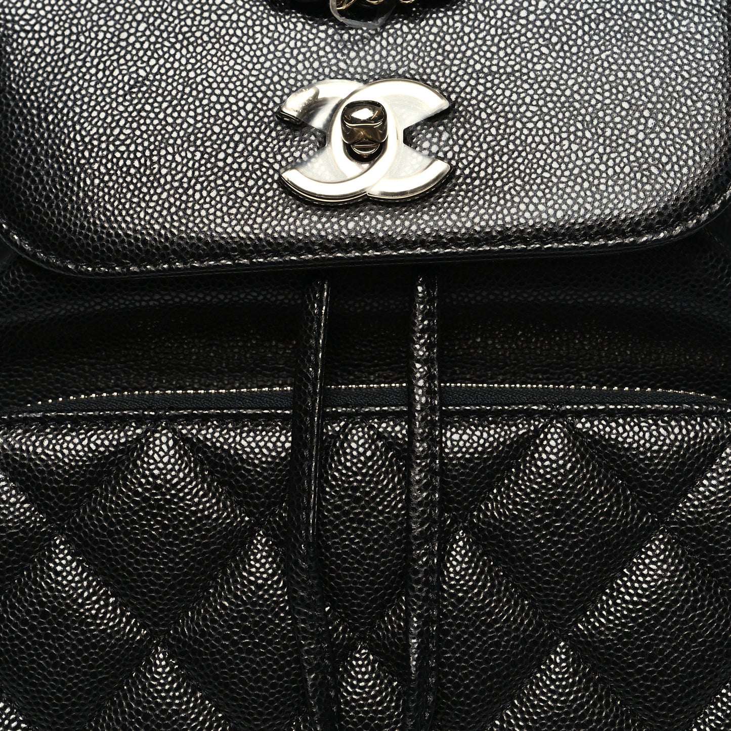 Caviar Quilted Business Affinity Backpack Black