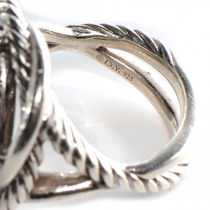 David Yurman Sterling Silver Pave Diamond 11mm Infinity Ring 54 7 4 of 4