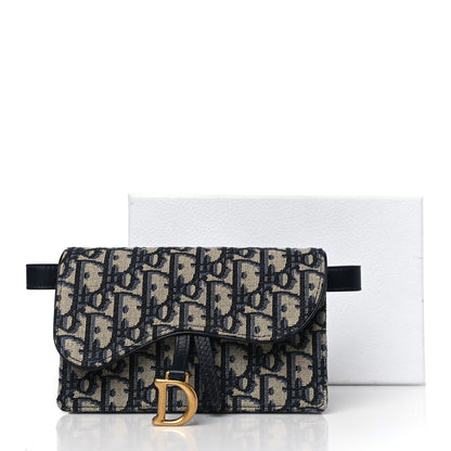 Christian Dior CHRISTIAN DIOR Oblique Saddle Belt Bag Blue 10 of 10